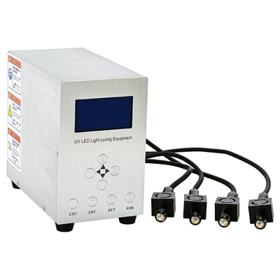 Sistema di polimerizzazione a punti UV LED multicanale 4CH 365nm 395nm polimerizzazione simultanea per adesivi per piccole parti